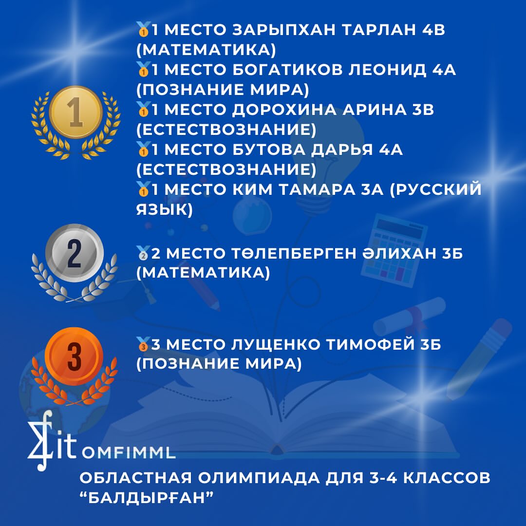 Областная олимпиада для 3-4 классов